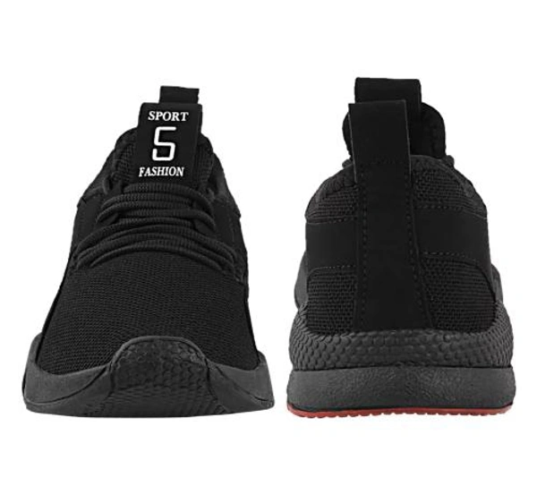  Sports Running Training Hikking & Gym Cycling Shoes  - Black, UK 8