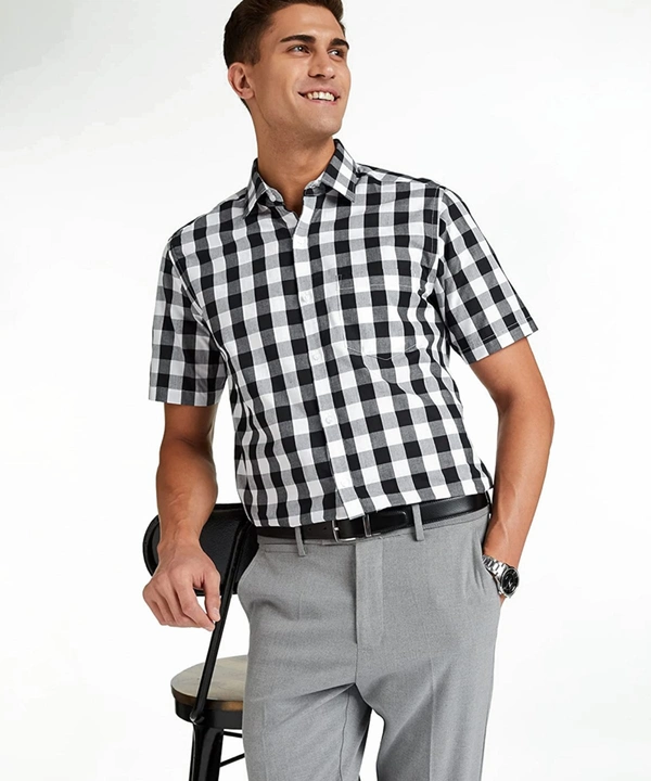 Men's Regular Fit Formal Shirt - White, 46
