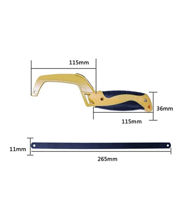 Hacksaw With HSS Saw Blade Aluminium Alloy Frame Light Weight Compact Hand Operation