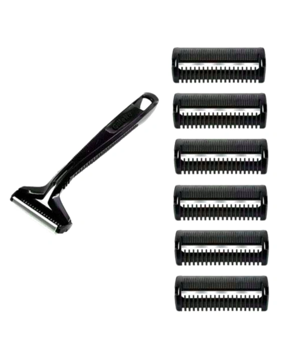 Gillett SMPH star shaving razor men/women Disposable SMPH Guard Blades (pack of 6 Blades + 1 razor) Afilaone