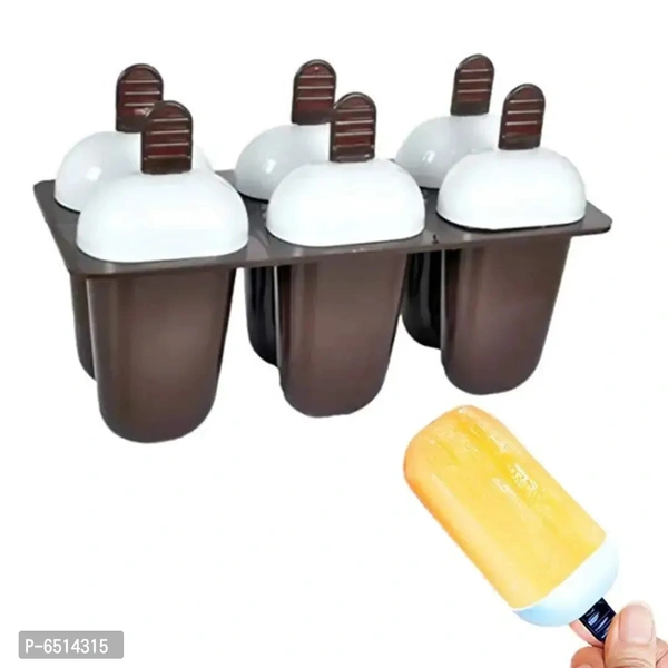 Brown Plastic Ice Cube Tray Ice Cream Candy Kulfi Maker