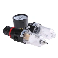 Air Regulator Filter Water Trap Lubricator Gauge Compressor Pressure 