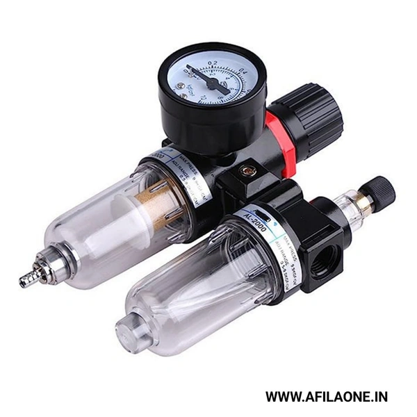Air Regulator Filter Water Trap Lubricator Gauge Compressor Pressure 