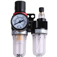 Air Regulator Filter Water Trap Lubricator Gauge Compressor Pressure 