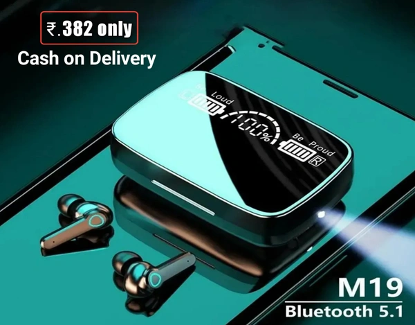 Bluetooth Headset  (Black, True Wireless
