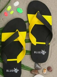 Slipper For Men yellow black Daily Wear Soft Casual  - UK 7, Yellow