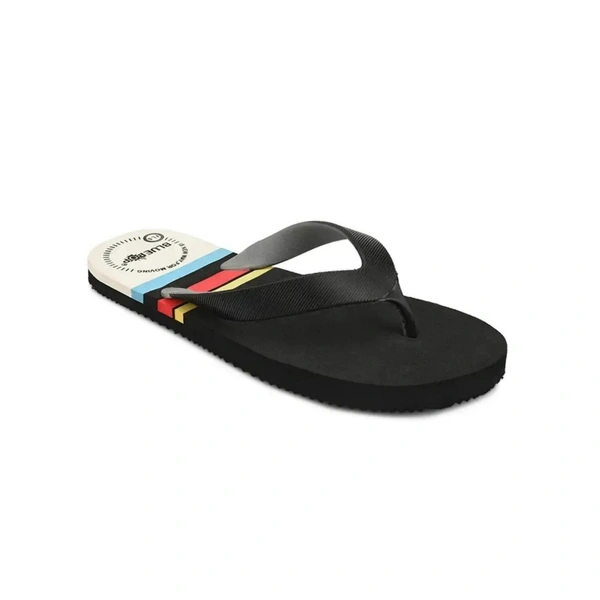 Slipper For Men yellow black Daily Wear Soft Casual  - UK8, Black