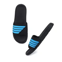 Men's Flipflop & Slipper FMF-02 ALL BLACK-WHITE-07 - UK 9