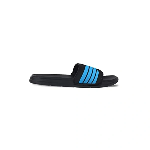 Men's Flipflop & Slipper FMF-02 ALL BLACK-WHITE-07 - UK 9