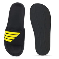 Men's Flipflop & Slipper FMF-02 ALL BLACK-WHITE-07 - UK6