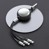 3-In-1 Elastic Data Cable Usb - Micro Usb/Usb-C
