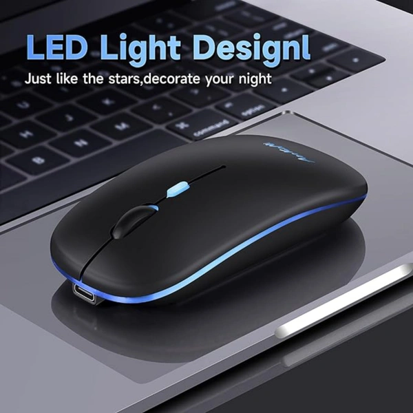 Wireless Bluetooth Mouse, Rechargeable USB Optical Mouse