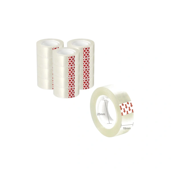SMPH  Cello Tape With Dispenser Cutter( Pack Of 15 ) Cello Tape 18 MM X 25 Meter Roll Length  - ✅ 📞inquiry : 6362476772