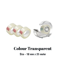 SMPH  Cello Tape With Dispenser Cutter( Pack Of 15 ) Cello Tape 18 MM X 25 Meter Roll Length  - ✅ 📞inquiry : 6362476772