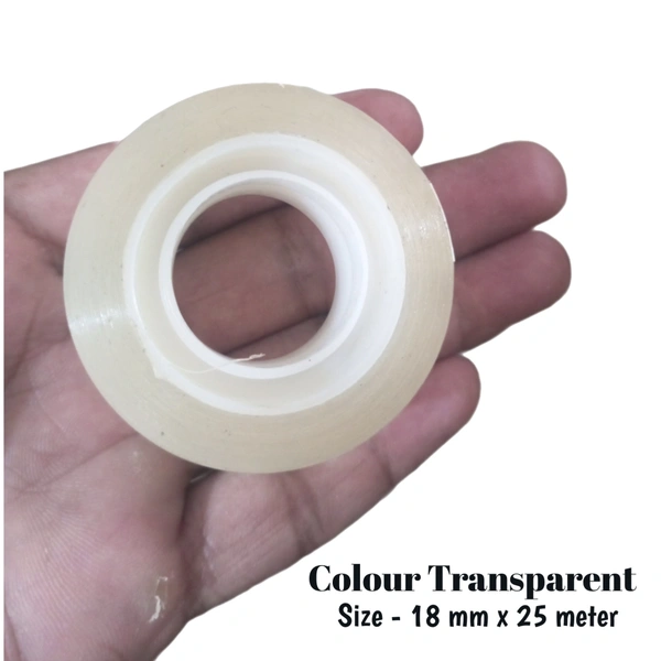 SMPH  Cello Tape With Dispenser Cutter( Pack Of 15 ) Cello Tape 18 MM X 25 Meter Roll Length  - ✅ 📞inquiry : 6362476772