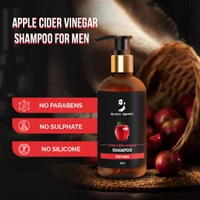 Black Beard Apple Cider Vinegar Shampoo for Men - Restores Shine & Smoothness - No Parabens, Sulphates & Silicones - 300ml