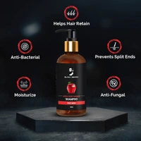 Black Beard Apple Cider Vinegar Shampoo for Men - Restores Shine & Smoothness - No Parabens, Sulphates & Silicones - 300ml