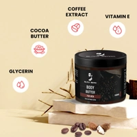 BLACK BEARD RAW AND NAKED COFFEE BODY BUTTER FOR MEN |VIT-E SHEA BUTTER, COCOA BUTTER, COFFEE EXTRACT, GLYCERIN |REDUCES BREAKOUTS, ACNE & SIGNS OF AGING - 100Gm