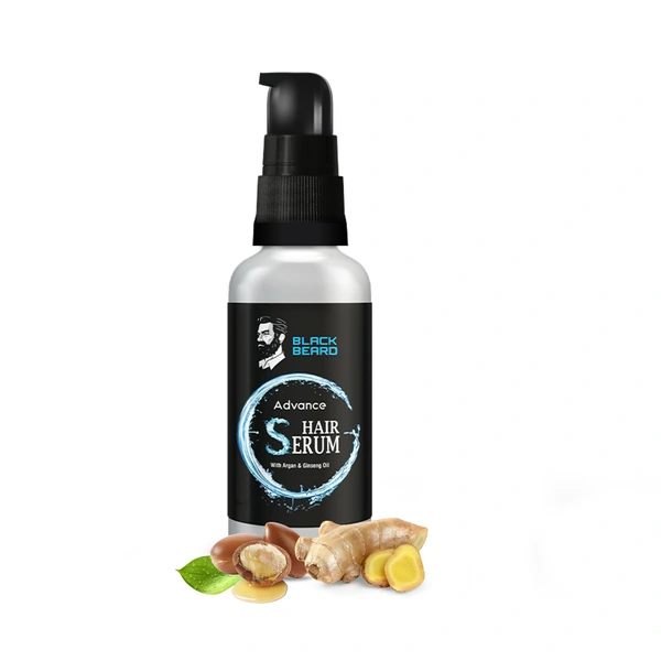Black Beard Advance Hair Serum with Argan & Ginseng Oil for Hair Growth Serum for men - 50ml