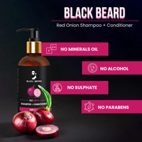 BLACK BEARD Set Of 3 Grooming Kit - and Face Wash, Shampoo + Conditioner, Cream Combo Best Gift for Men, White - 300ml, 200ml, 50gm
