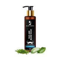 Black Beard Combo of Beard Growth oil & Face + Beard Wash For Men , Give Shiny , strong & fuller Beard. - 30ml, 200ml