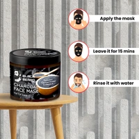 Black Beard Charcoal Neem Face wash 100ml & Charcoal face Mask , skin care combo For Men. - 100ml, 100gm