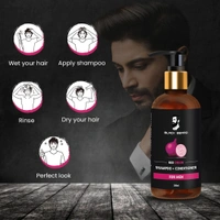 Black Beard Combo of Apple Cider Vinegar & Red Onion Shampoo & Conditioner for Men - Restores Shine & Smoothness - No Parabens, Sulphates & Silicones - 300ml, 50ml