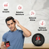 Black Beard hair Styling Combo of Advance Hair Serum & Hair Styling Wax for a long lasting hairstyle. - 100Gm, 50ml