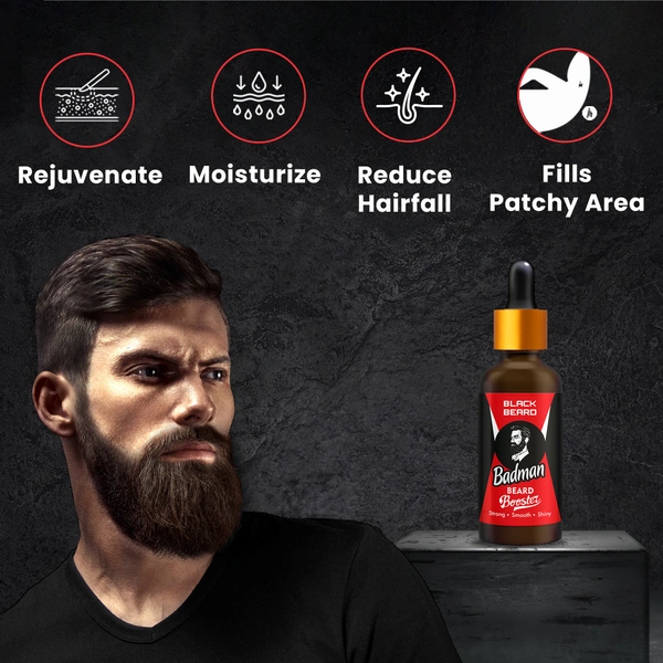 Black Beard Combo of Beard growth Oil & Beard softener cream for Men, nourishes beard & give a Fuller Beard - 50gm, 30ml