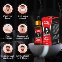 Black Beard Combo of Beard growth Oil & Beard softener cream for Men, nourishes beard & give a Fuller Beard - 50gm, 30ml