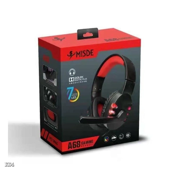  Wired Gaming Headphone   Wired Gaming Headphone 🎧 - Black, Free Size