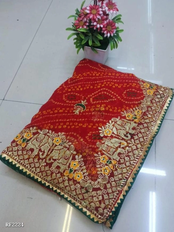 New Lounching Super Hit Design Georgette Saree - Green House, Free Size
