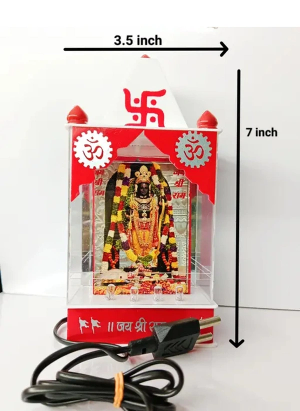 Light lord Ram Lalla photo temple mandir - White