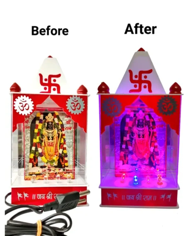 Light lord Ram Lalla photo temple mandir - White