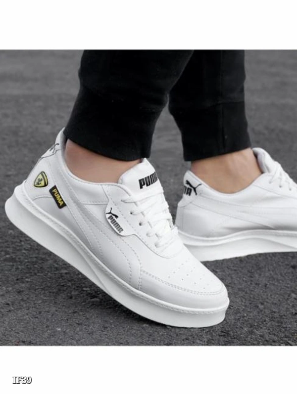 PUMA Sneakers White Shoes 👟 Mens Sports Shoes (Only White Shoes Available) - White, 6