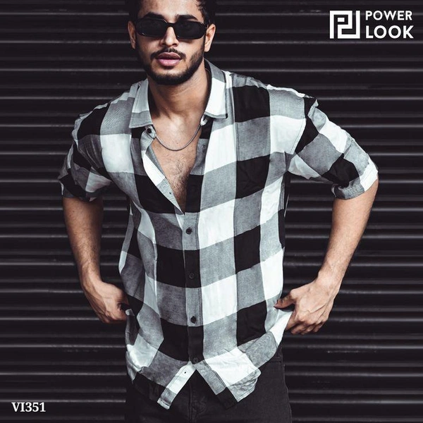 Men's Casual Checked Shirt - Mine Shaft, L40