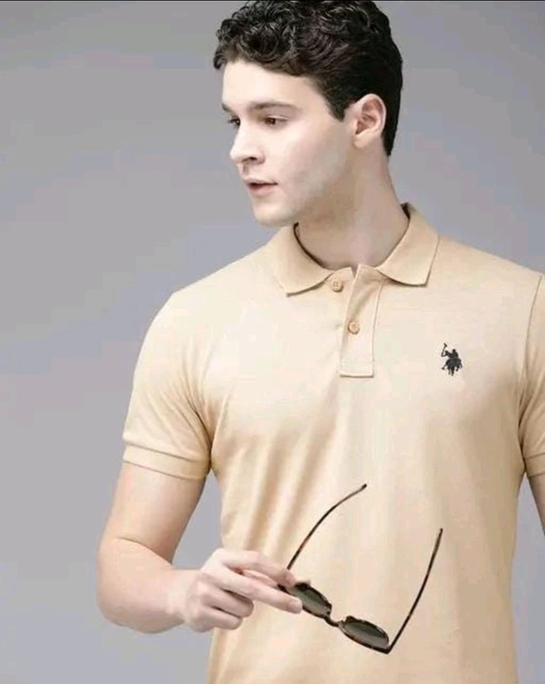 Men Polo Cotton Blend Tshirt - Sorrell Brown, L