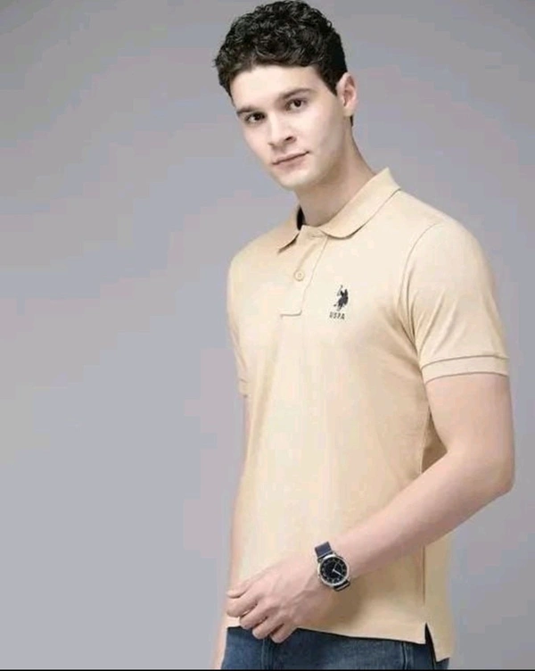 Men Polo Cotton Blend Tshirt - Sorrell Brown, L