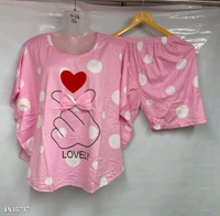 Nightwear Kaftan Night wear Kaftan Girls  - XLL, Pink Flamingo