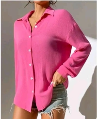 Stylish Fashionable Women Shirts - Red Violet, L
