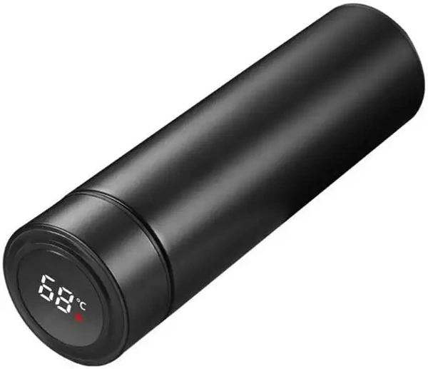 Water Tampereture Bottle 500ml - Black, Free