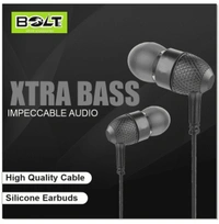 BOLT BE-01 Earphone With 90 warranty - White, Free