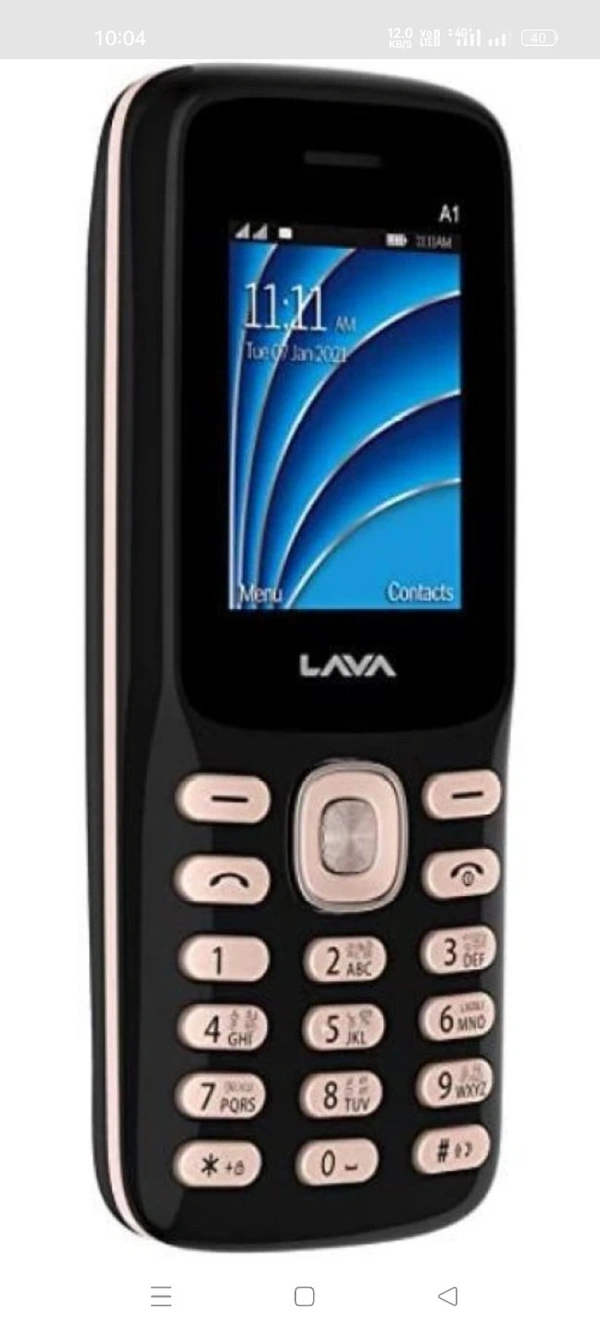 Lava A1 Josh Mobile With (1 Year Warranty) - Black, Free