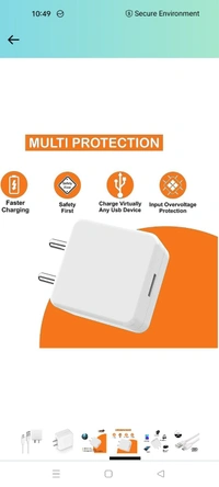 Type C 35 Watt Charger QC 3.0 Quick  - White, 6 Months Warranty