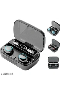 M10 Earbuds With Powerbank Best Quality  - Black, No Warranty (Check Package Shil)