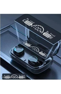 M10 Earbuds With Powerbank Best Quality  - Black, No Warranty (Check Package Shil)