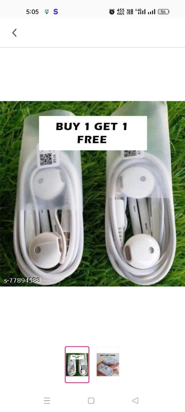 Vivo Earphone Pack Of 2  - White, Free