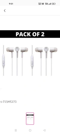 VNP Earphone Pack Of 2 - White