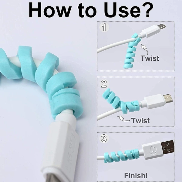Cable Protector Pack Of 1 - multi colour, Free