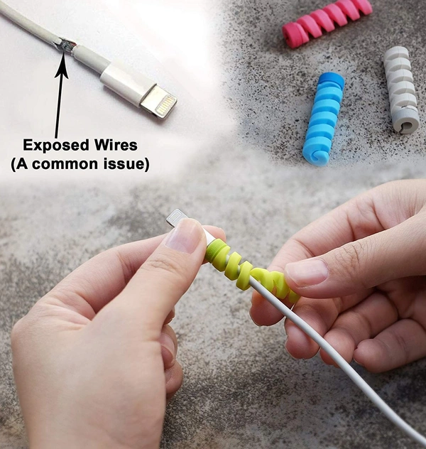 Cable Protector Pack Of 1 - multi colour, Free